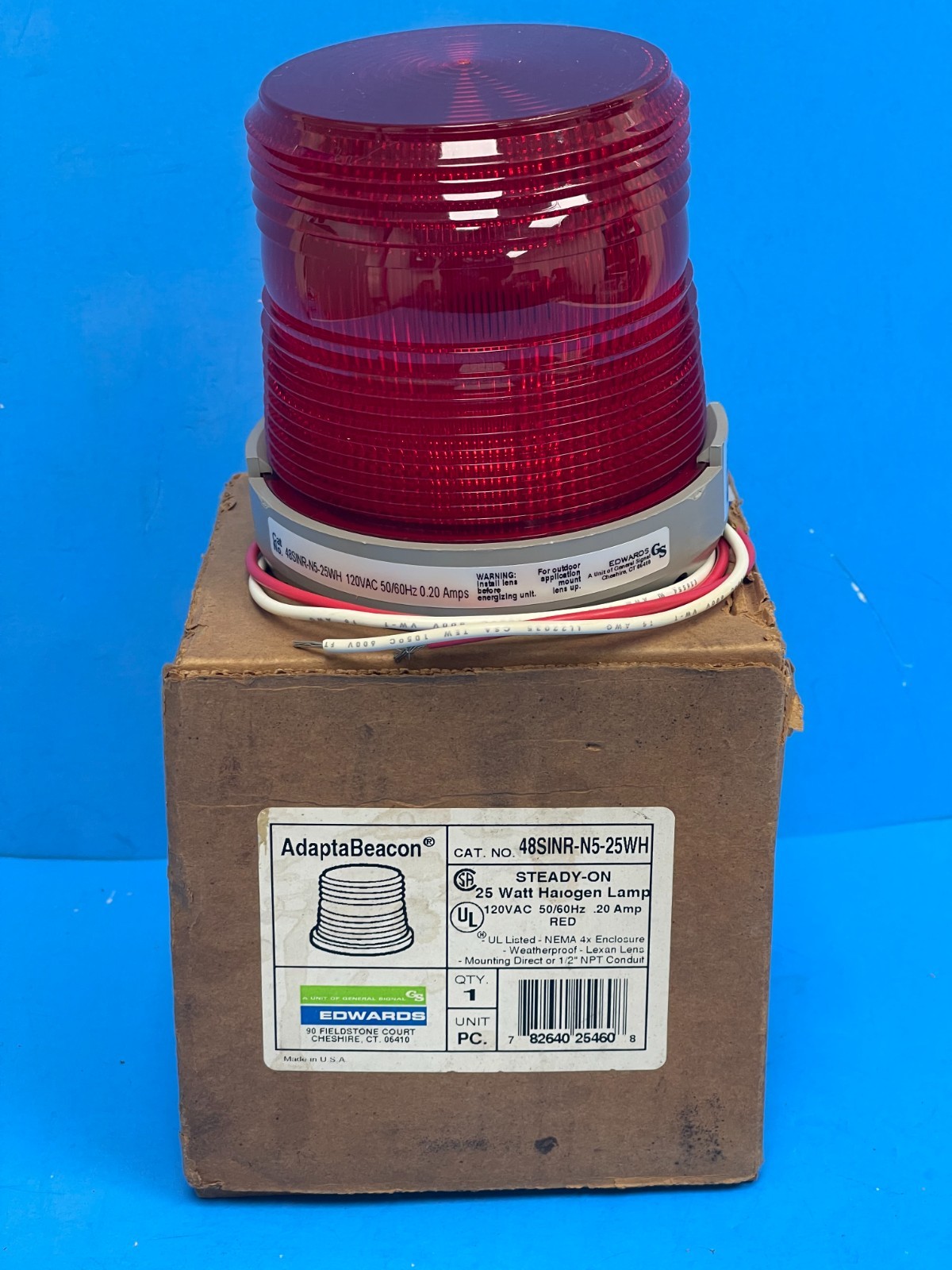 NEW Edwards 48SINR-N5-25WH Steady On Weather Proof Nema 4X  120VAC