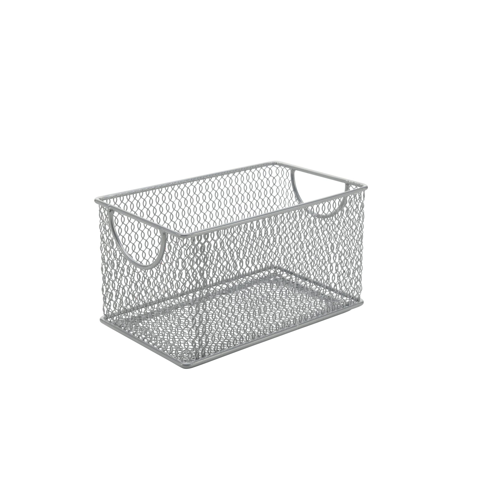 1 PCS Silver Mesh Storage Box 7.75 x 4.3 x 4.3 Inch Office Supplies Desktop
