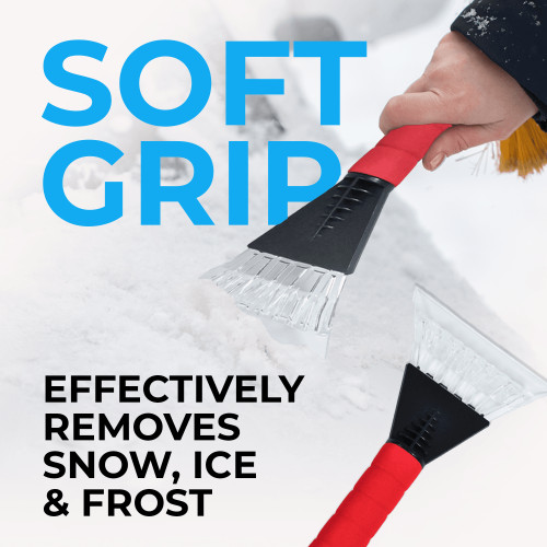 Luxury Premium Cars and Vans Ice & Snow Scraper with Ergonomic Grip Handle