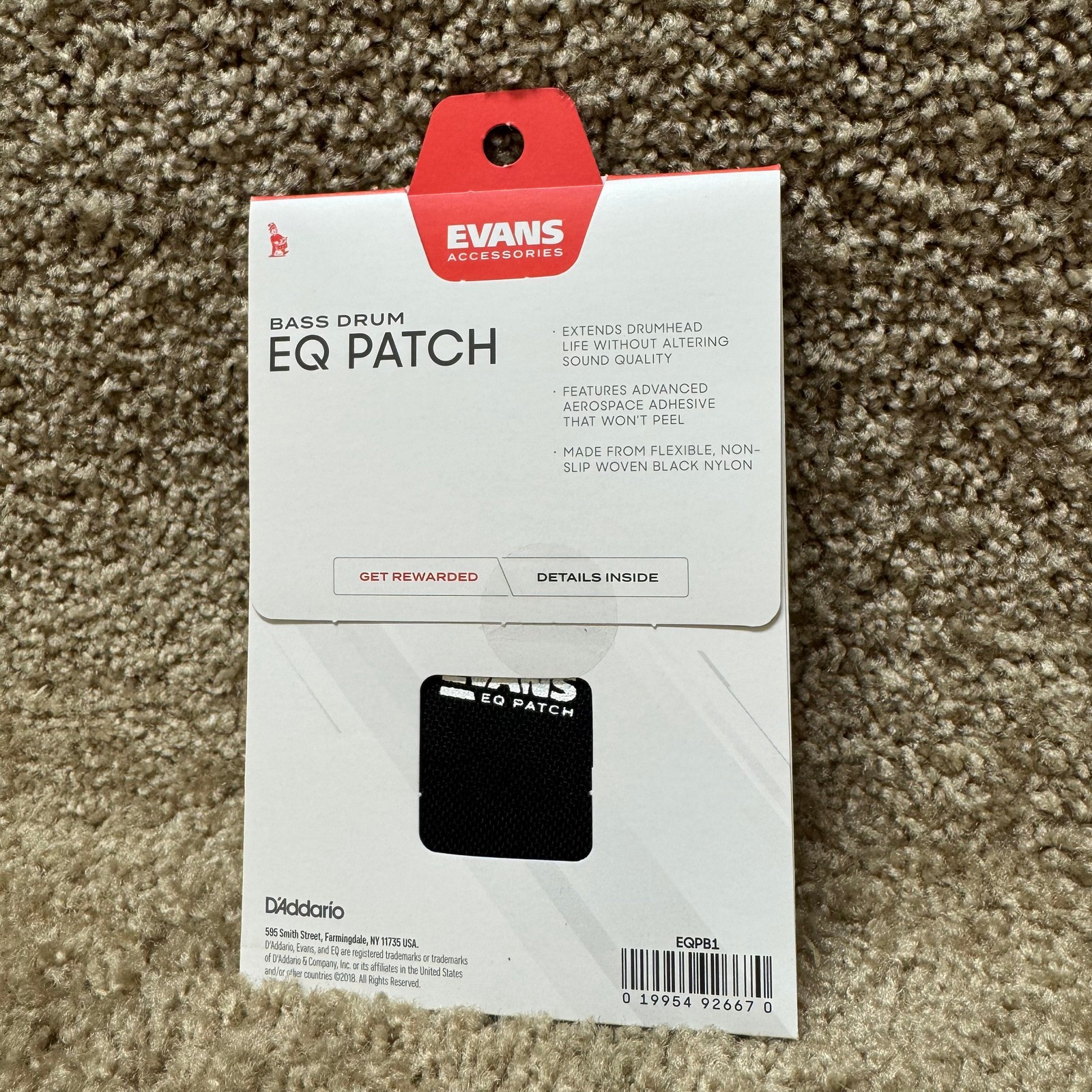 Evans Bass Drum EQ Patch Black