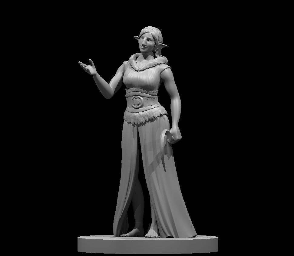 Firbolg Female Druid 28mm Scale DND D&D Tabletop Mini