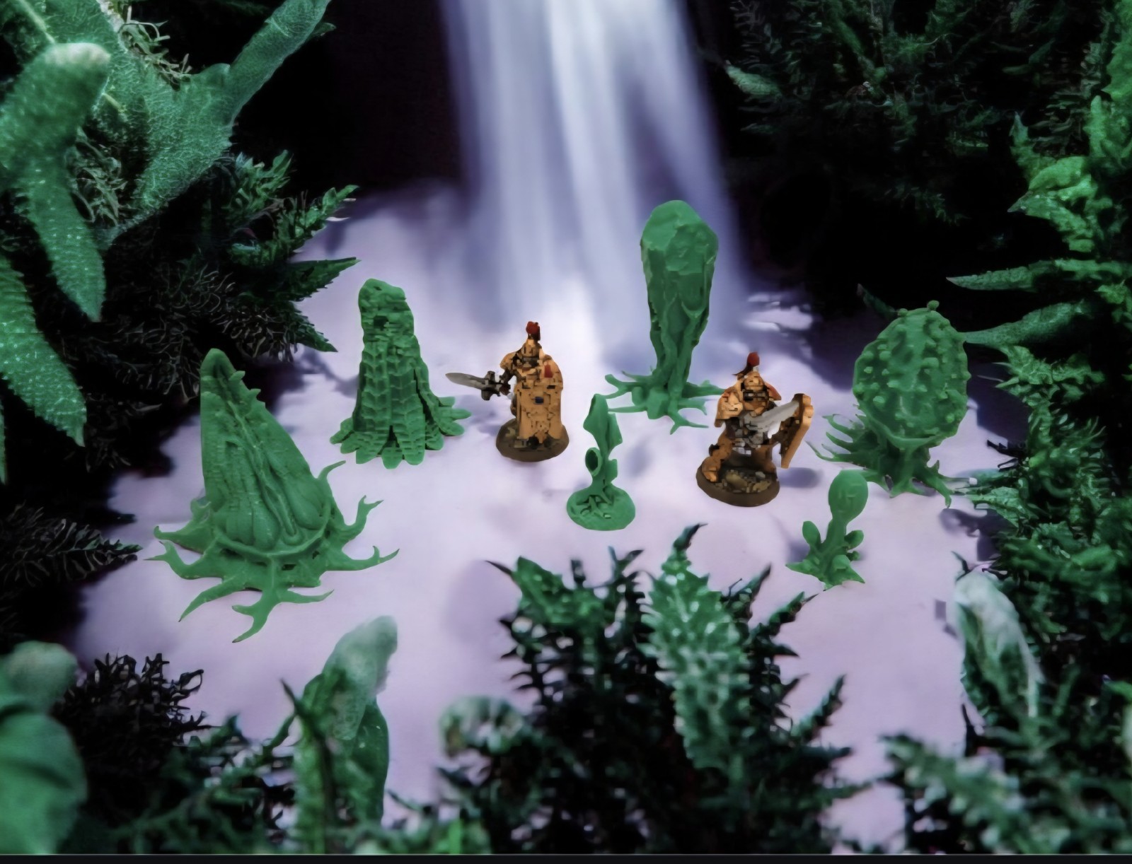 3D Printed Tabletop War Terrain Alien Plants Set E Perfect For 40K / Kill Team