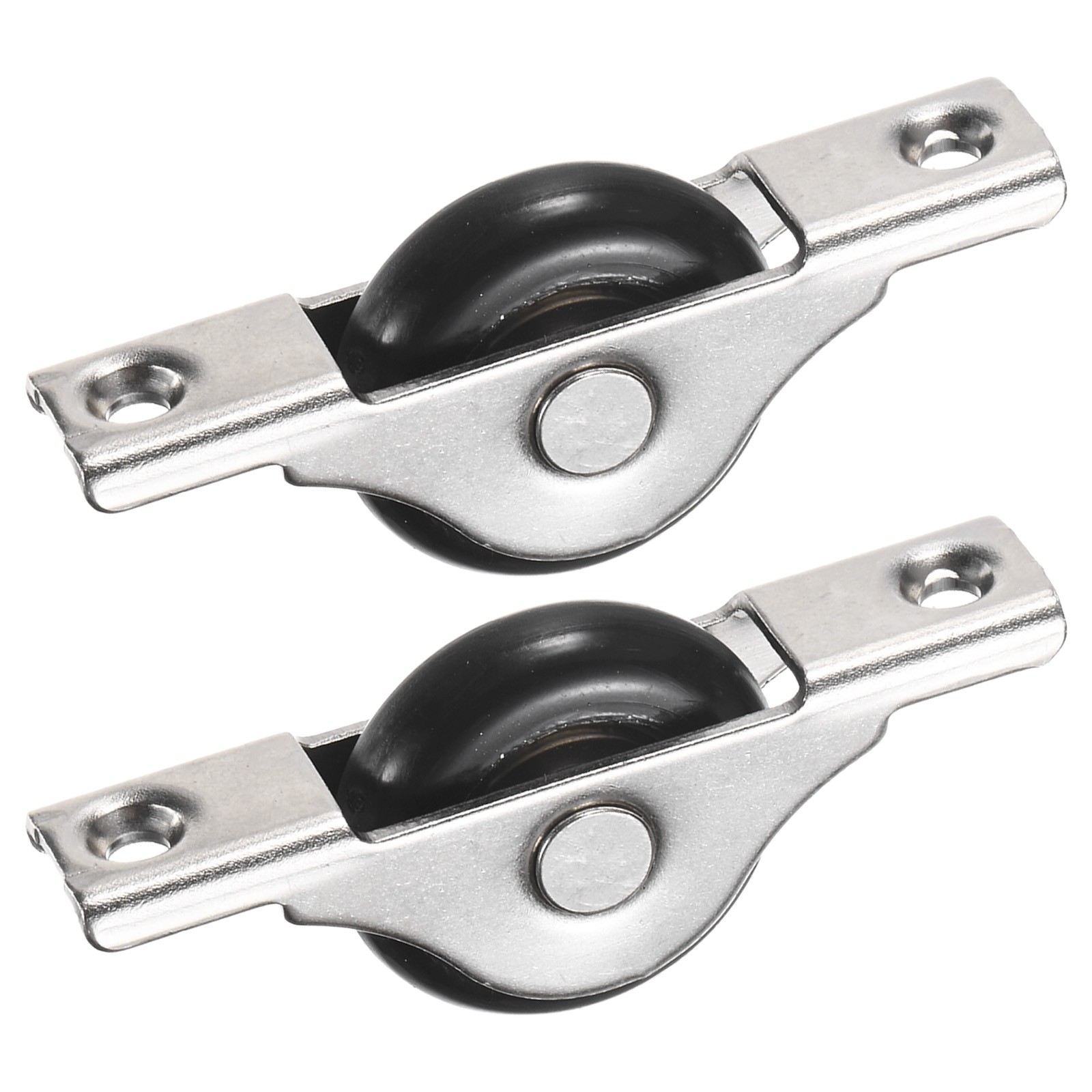 2-Pack Screen Door Rollers, 30mm/1.18" Dia Nylon Single Wheel [Black]