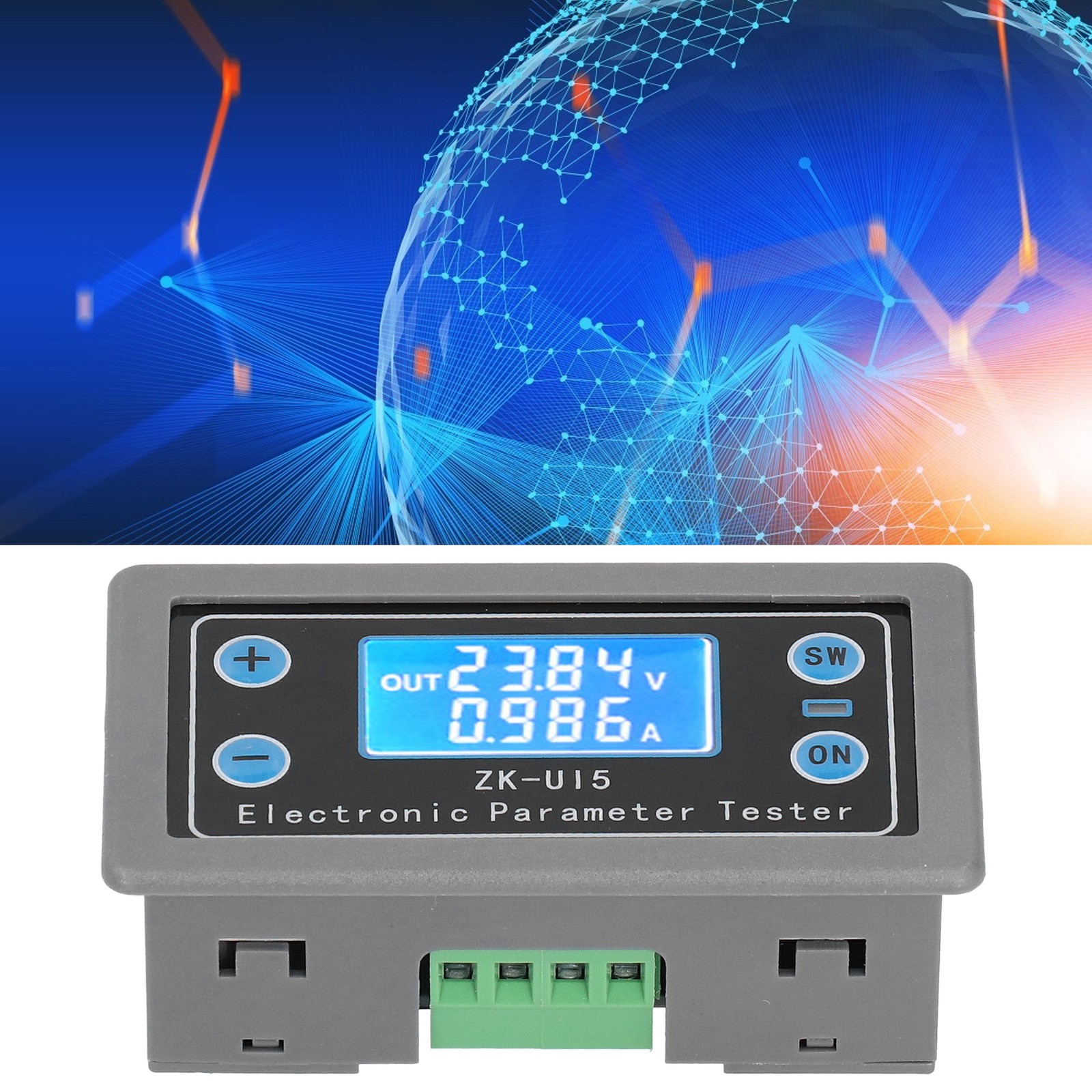 ZKU15 Voltage Current Testing Meter LCD Digital Display Volt Ammeter CS