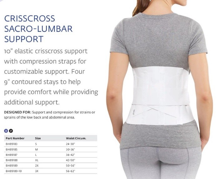 DJO Bell-Horn CrissCross Sacro-Lumbar Support Large