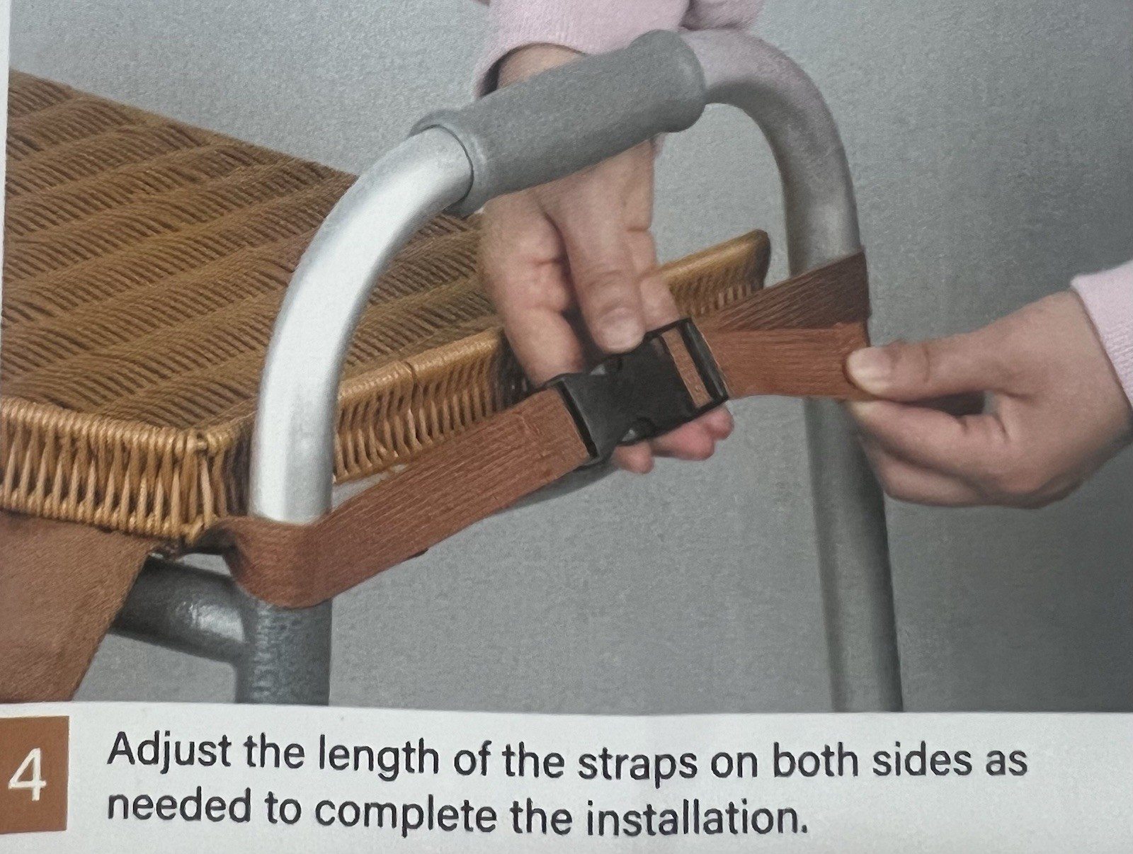 Wicker Mobility Table Tray For Folding Walker Cup Holder 3 Front Section Storage