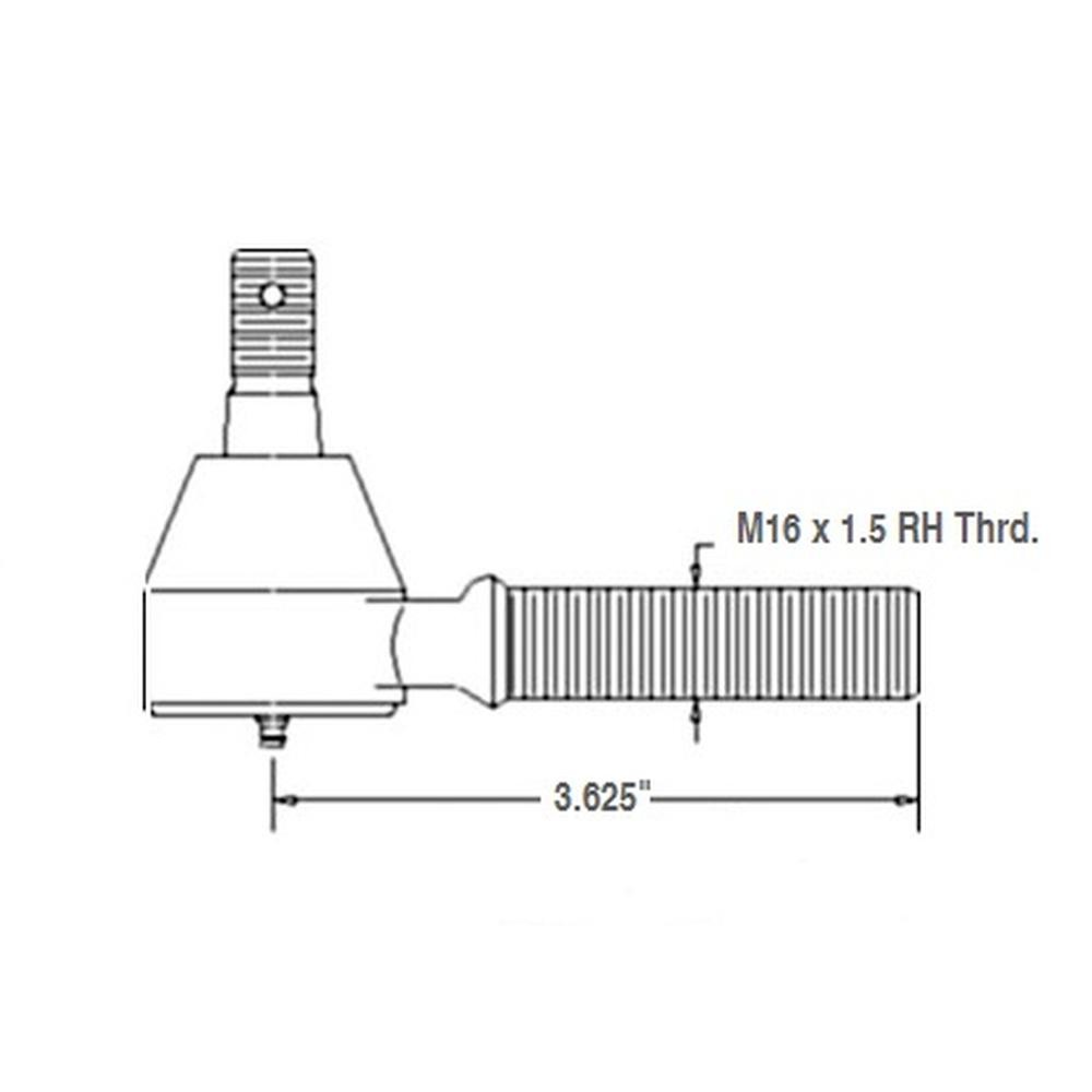 38440-44780 - New Tie Rod End (RH thread) for Several Fits Kubota Models