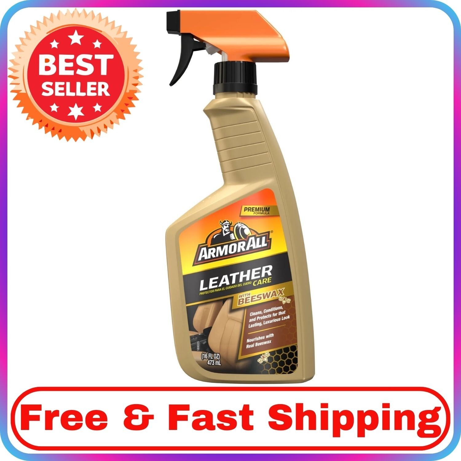 Armor All Leather Protector with Natural Beeswax, 16 fl oz