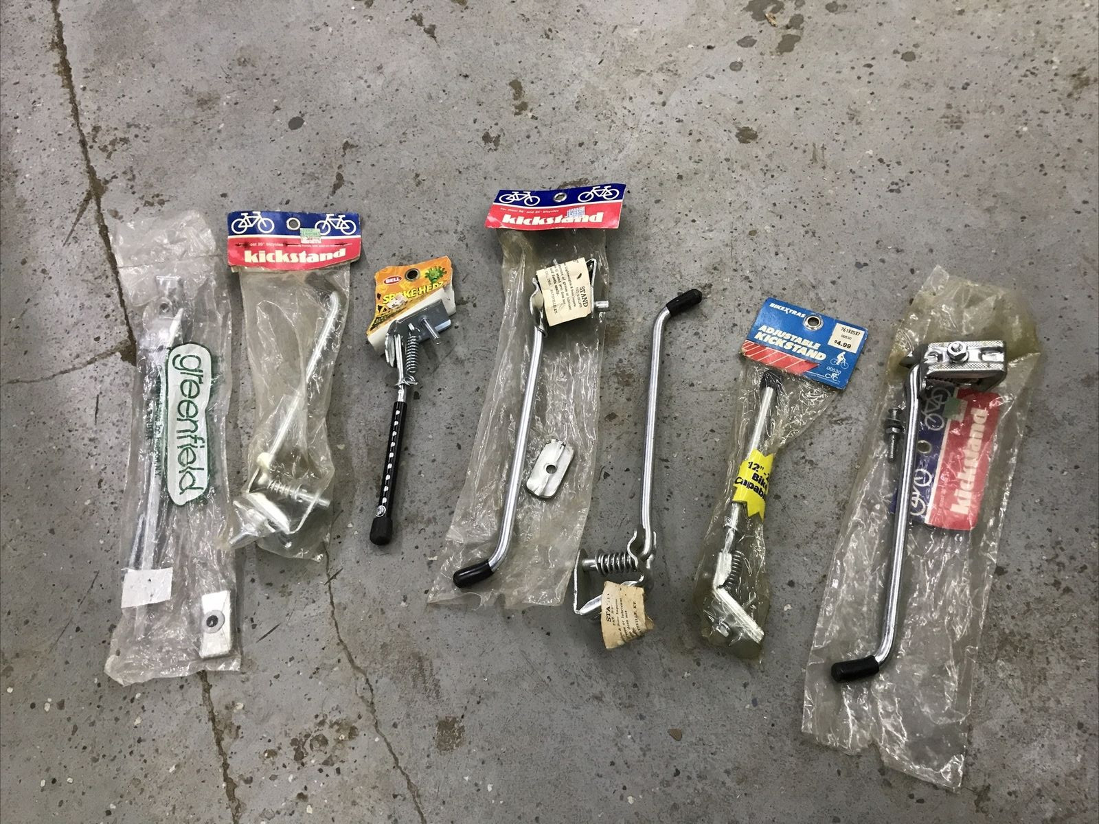 Vintage Greenfield Kickstand USA Bicycle Kick Stand Silver lot Of 7 bike Dyno GT