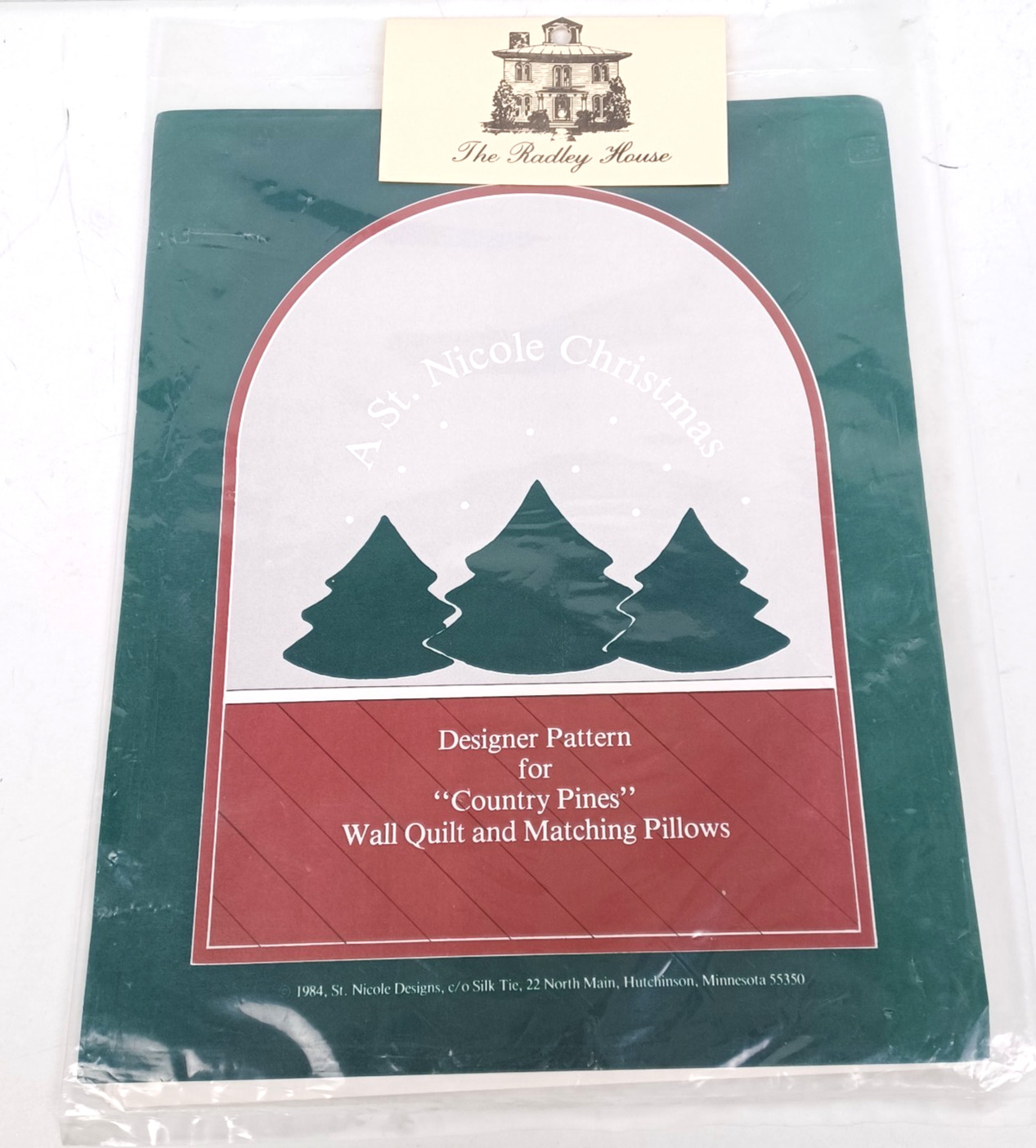Vtg 1984 The Radley House Designer Pattern for Country Pines Wall Quilt & Pillow