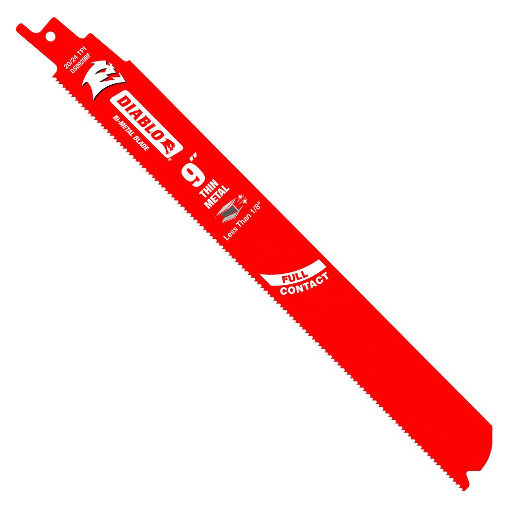 9 in. Bi-Metal Recip Blade for Thin Metal (Less than 1/8 in.) - DS0920BF