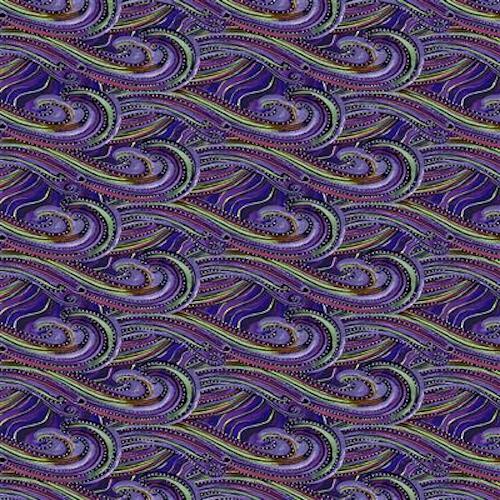 Laurel Burch ***FIESTA HORSES***  Purple  - Y34101-28M