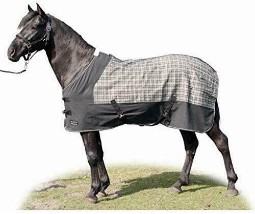 HKM 3612 Small Horse or Pony blanket, black checkered with cross belt