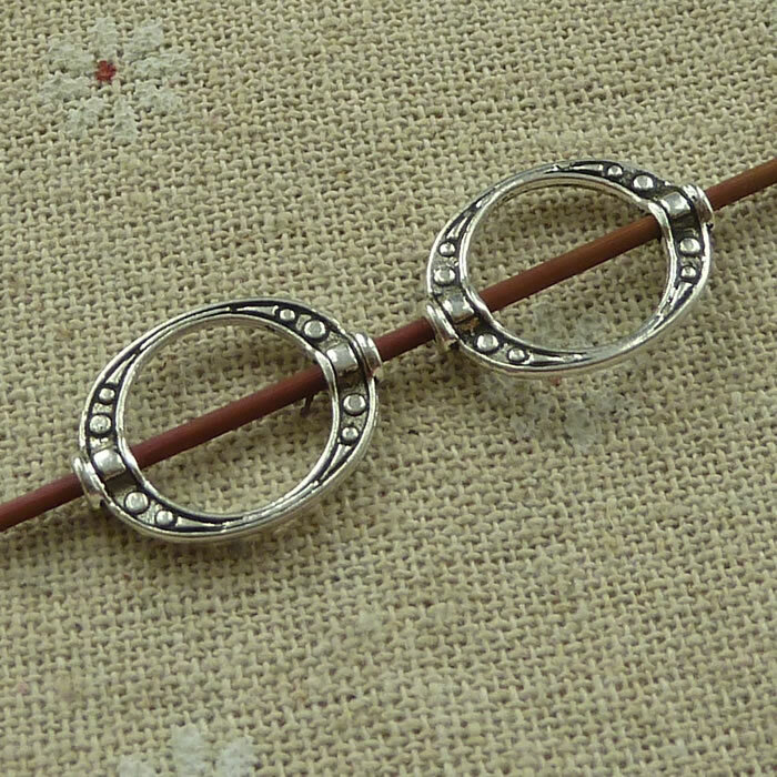 Free Ship 180 pcs tibetan silver oval spacers 20x15mm L-3932