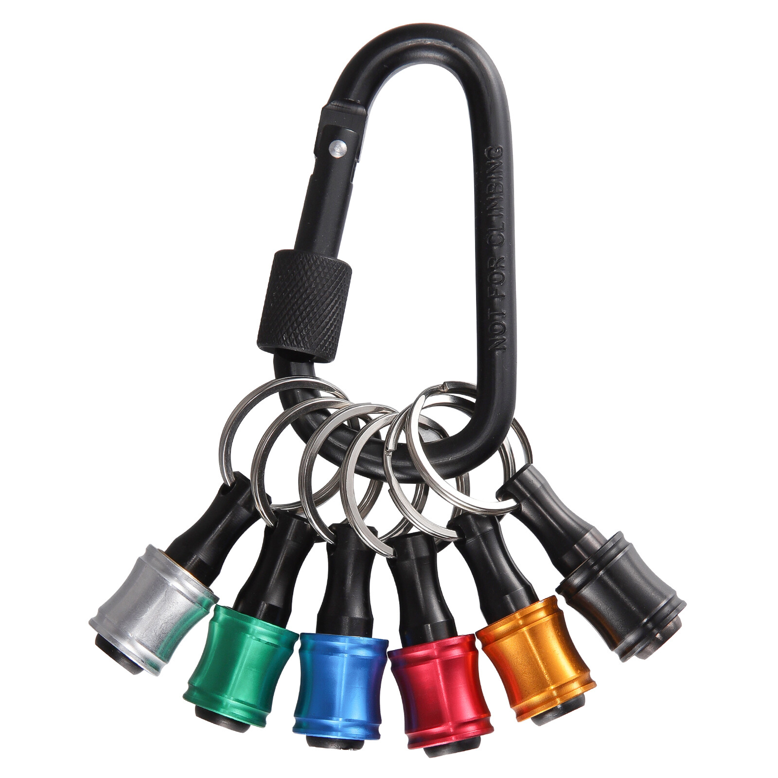 7Pcs 1/4" Hex Shank Quick Release Keychain Screwdriver Drill Bit Holder Bits Set