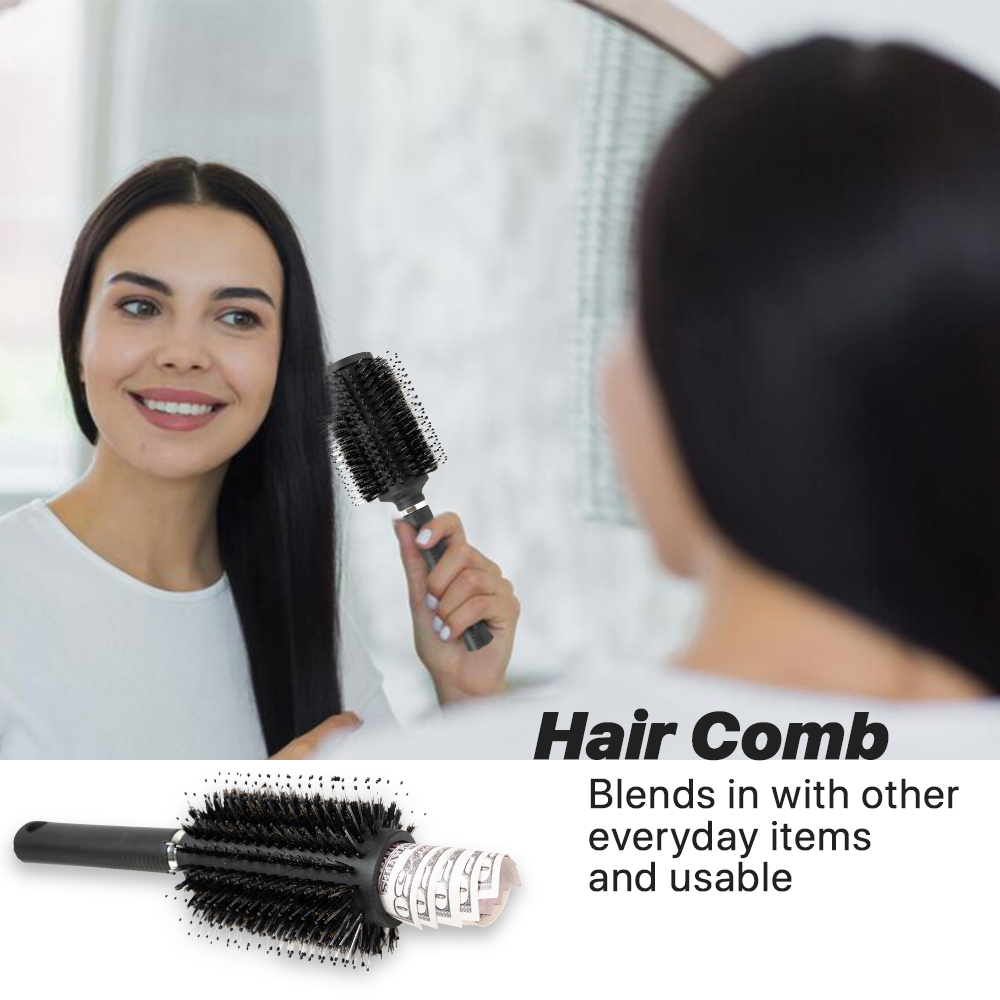 Real Hidden Inner Compartment Hair Brush Diversion Safe Stash Secret Container
