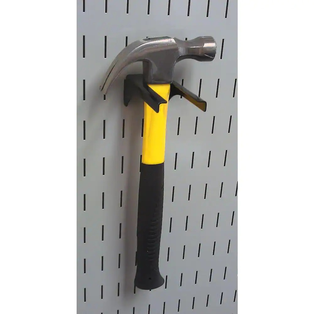 1 In. Vertical Black Slotted Metal Pegboard Workstation Accessory Kit