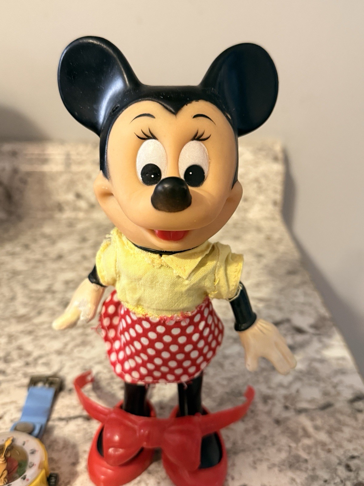 1973 Walt Disney Productions, Minnie Mouse Figure With Two Marx Disney Watches