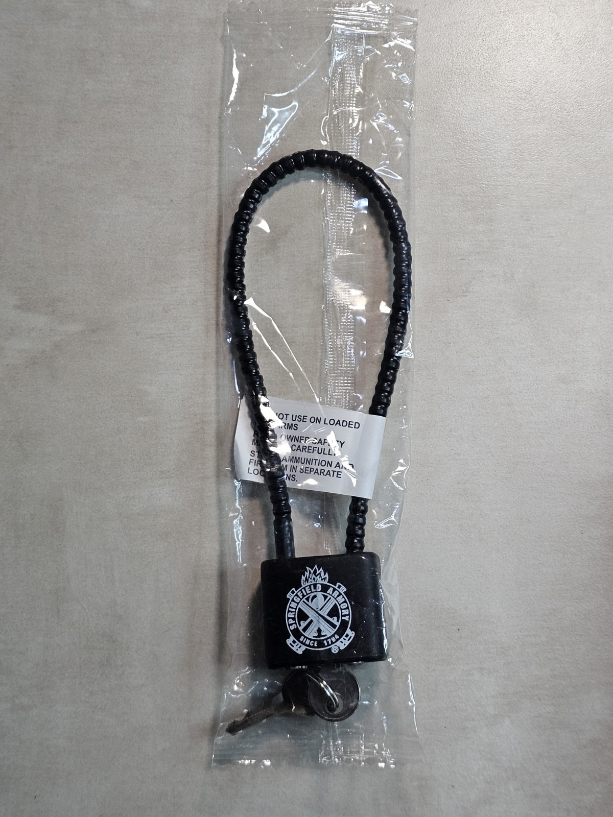 Springfield Armory Cable Gun Lock New In Plastic