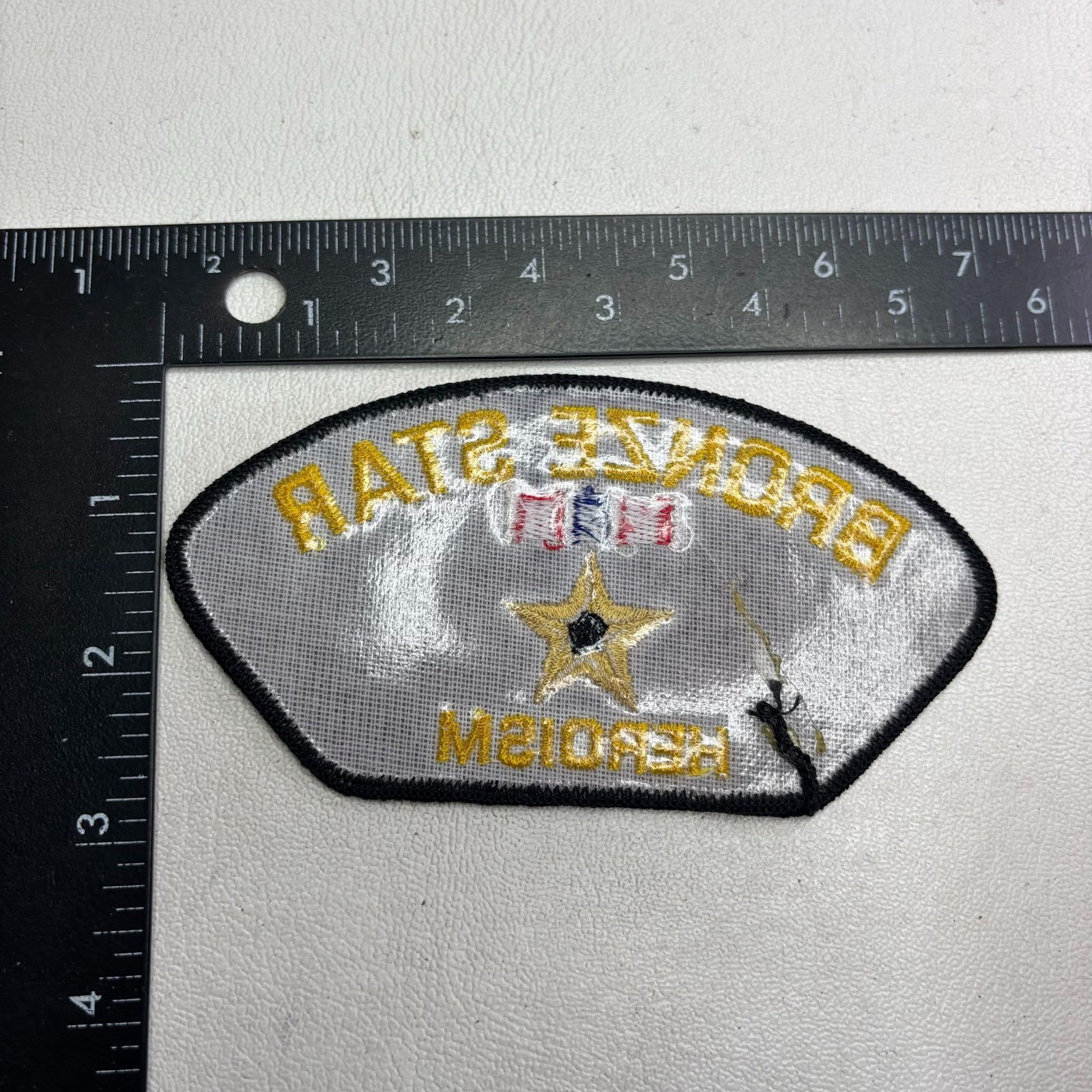 Military BRONZE STAR HEROISM Hat Patch 62X9