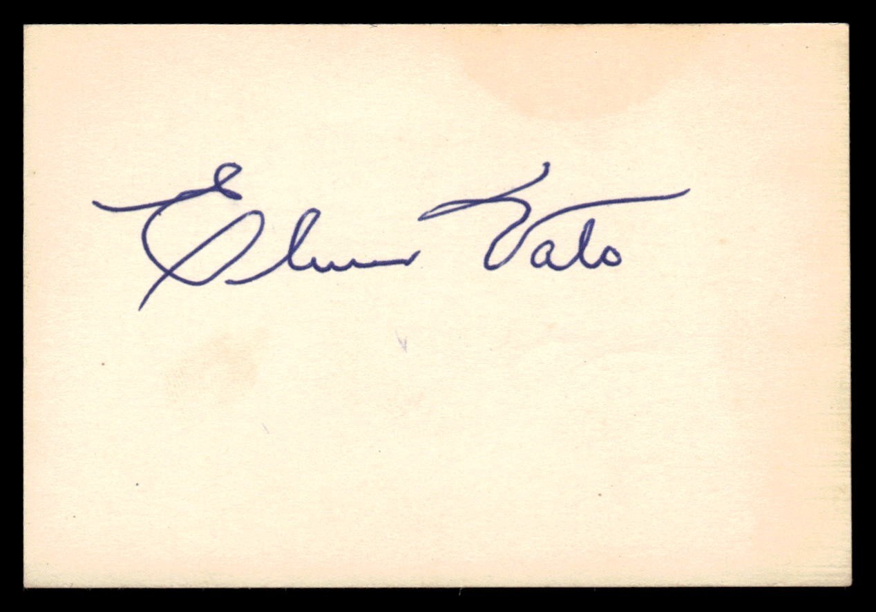 Elmer Valo A's Phillies Baseball Signed Cut Auto *TT145