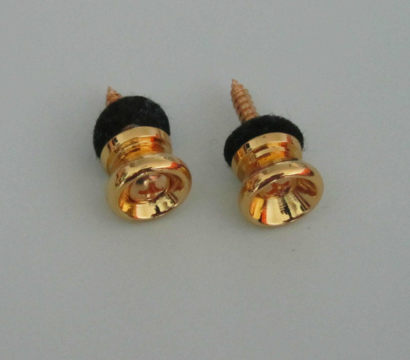 2x Guitar Strap Buttons Knobs Guitar End Pins Gold !