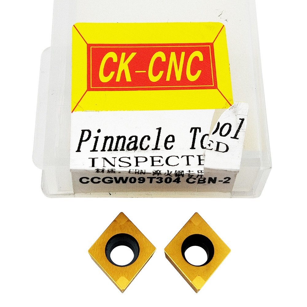2PCS CCGW09T304 CBN-2 CCGW32.51 superhard boron nitride CBN blade hardened steel