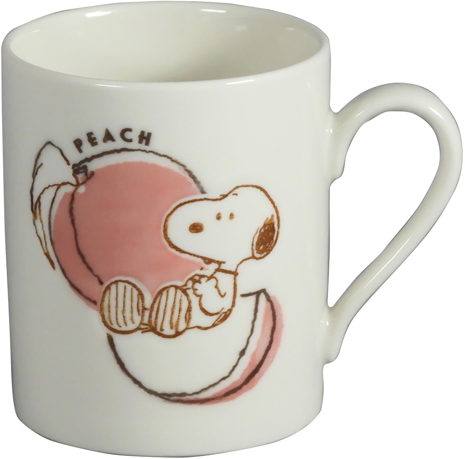 NEW PEANUTS Snoopy Mug 320ml Adults fun YUMMY FRUIT Peach misce