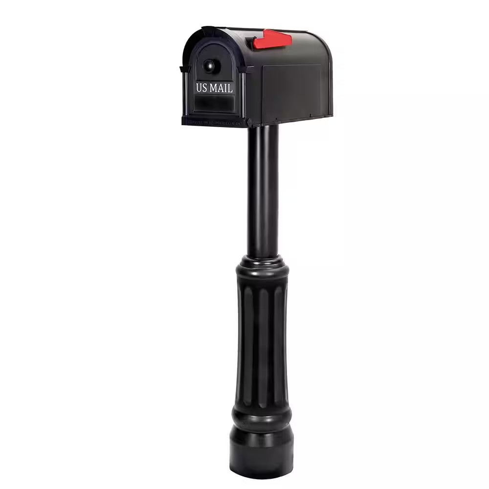 Madison Mailbox and Post Kit, Black