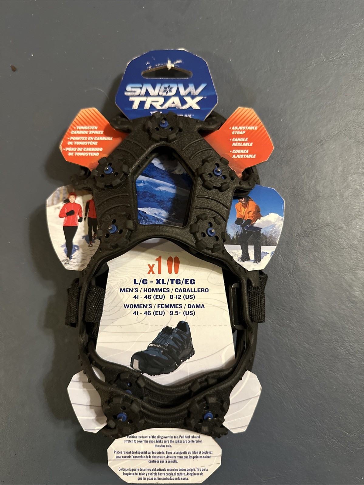 Snow Trax By YakTrax Traction Gear for Shoes & Boots L-XL Men 8-12 Wmn. 9+ NEW