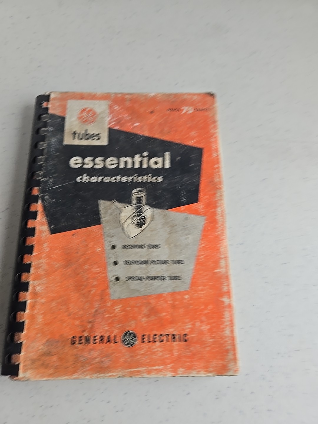 GE Electronics Tubes Essential Characteristics Book (Vintage, Spiral Bound)