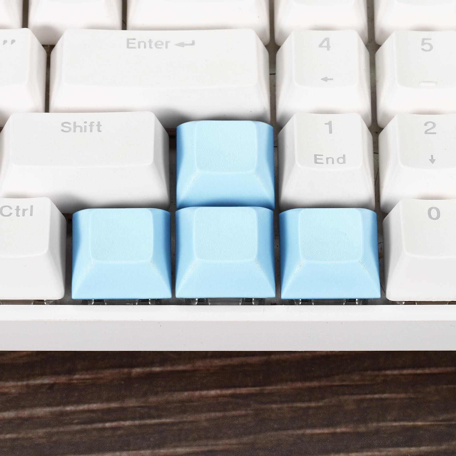 1U Blank Keycaps 10 Pack MX Keyboard Replacement Universal PBT Mechanical, Cyan
