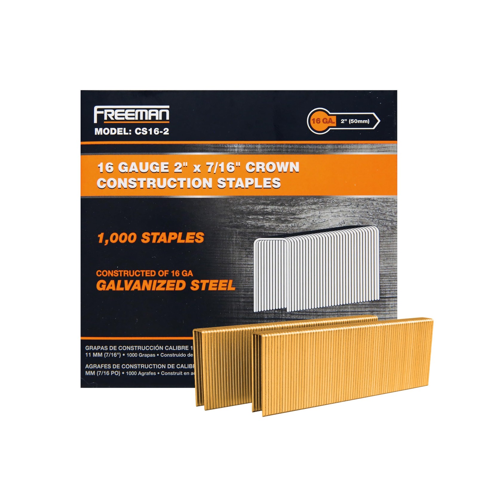 Freeman 16-Gauge 2" Glue Collated Construction 16 Gauge - 1,000 Count