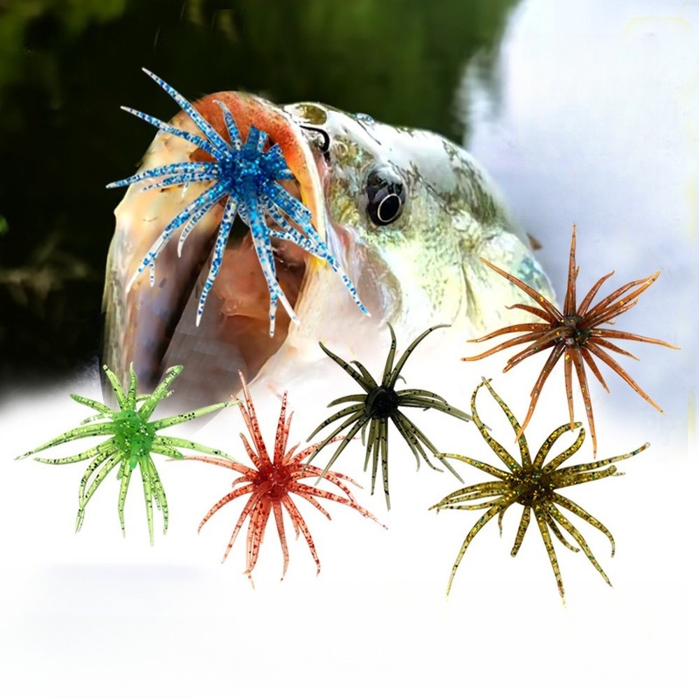 Soft TPR For Sea Urchin Lure 6cm 1.7g for Bass Mandarin Fish For Sea Bream