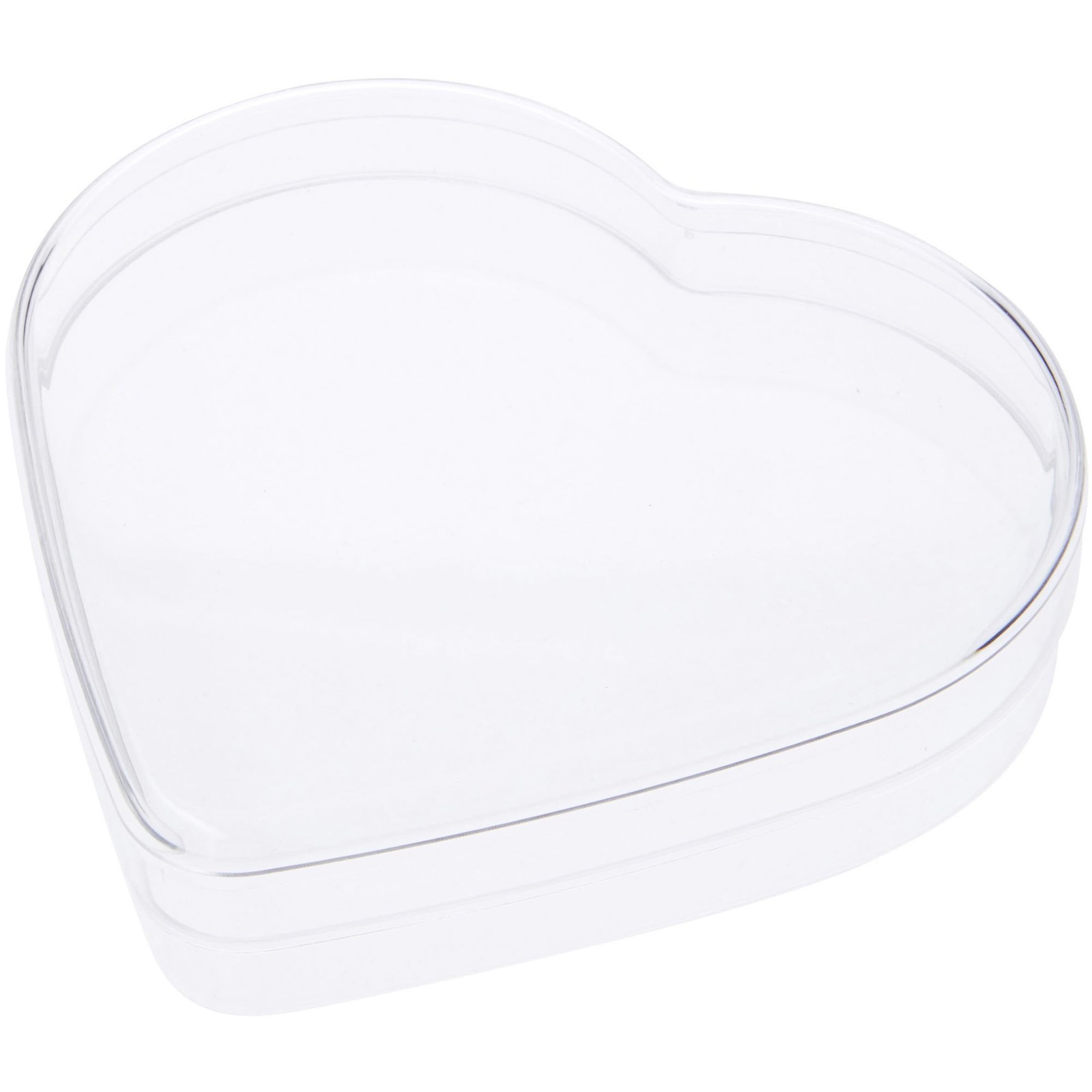 174C Clear Heart Shaped Plastic Container 6x1.375 Inch Gift Packaging