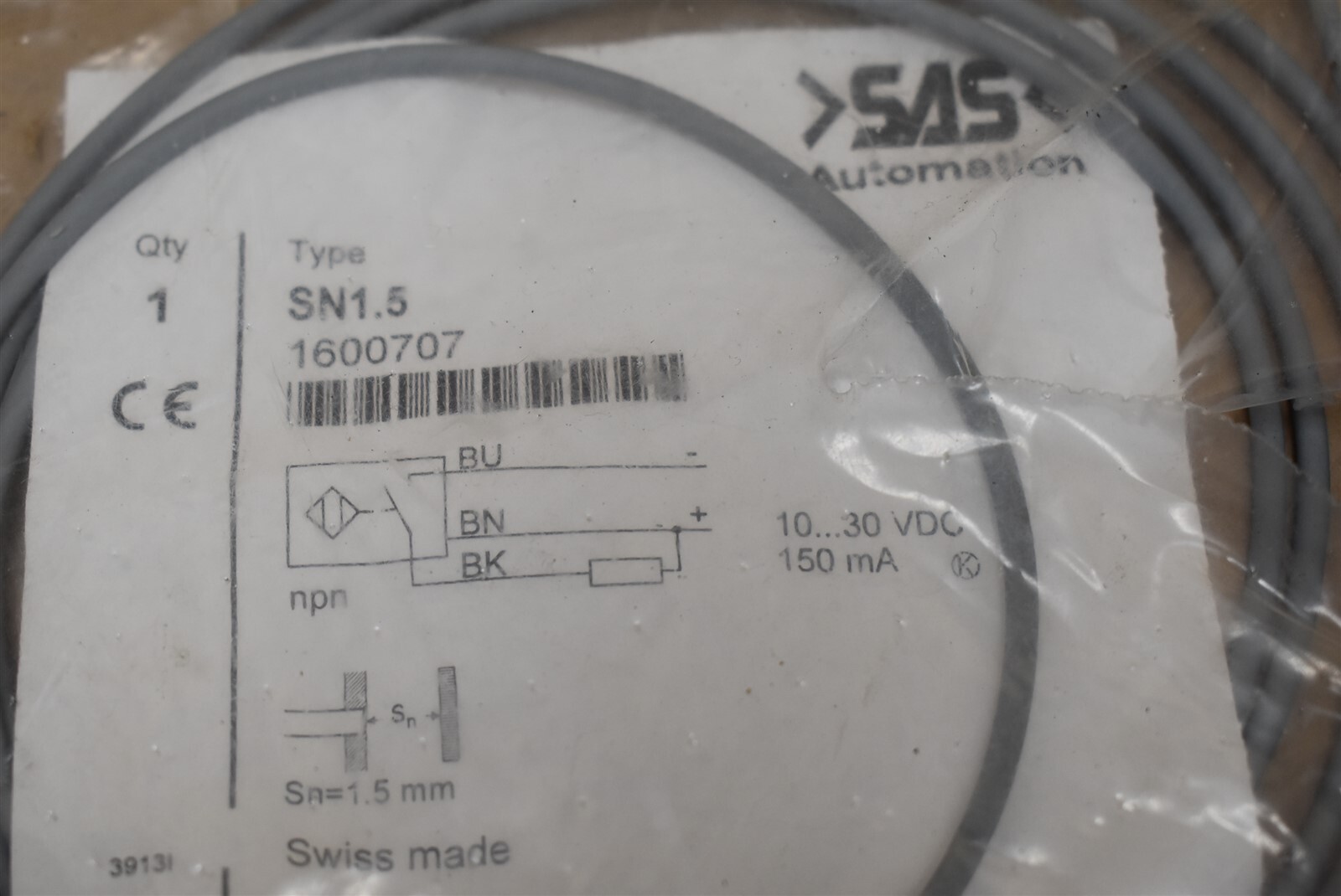 SAS Automation Proximity Sensor Type SN1.5 1600707