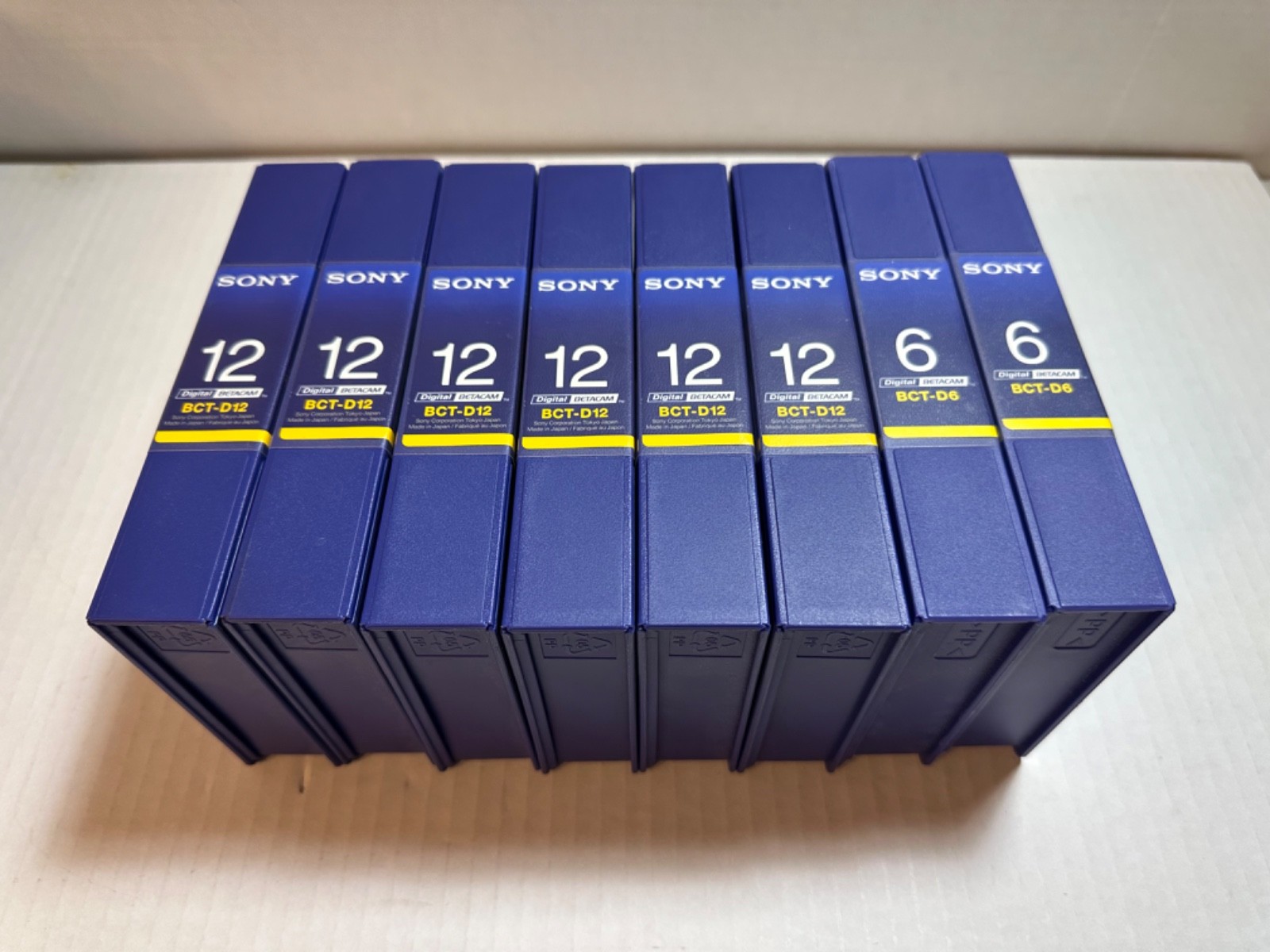 SONY BCT-D12 D6 Video Cassette LOT of 8 Tapes New Old Stock