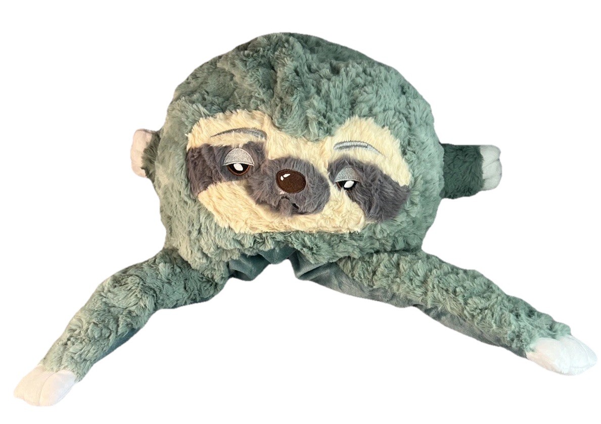 PhiloDogs Plush Sloth Hat Costume Headwear Green & Grey Super Soft