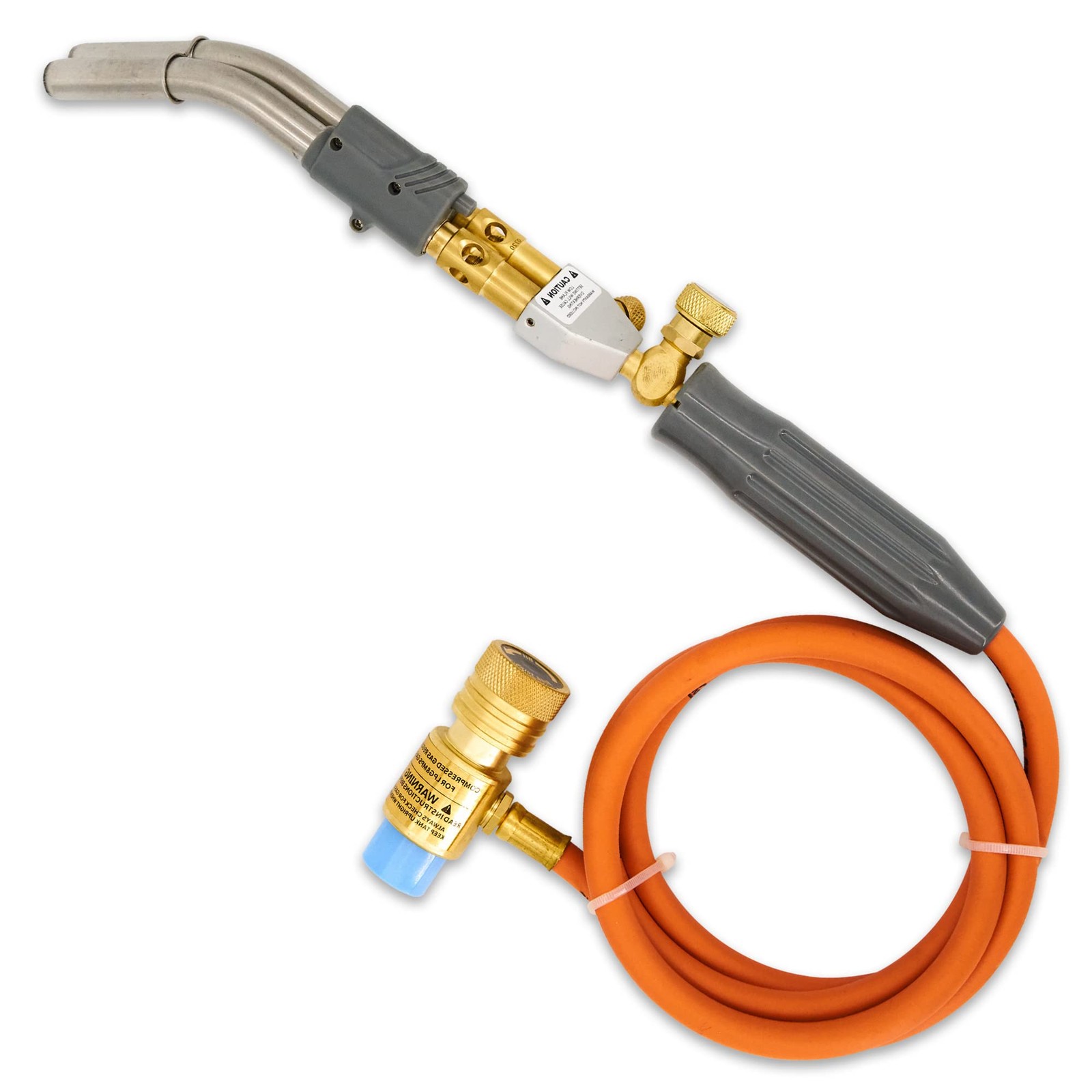 Double Valve Mapp Torch With 2 Head And Hose For Soldering