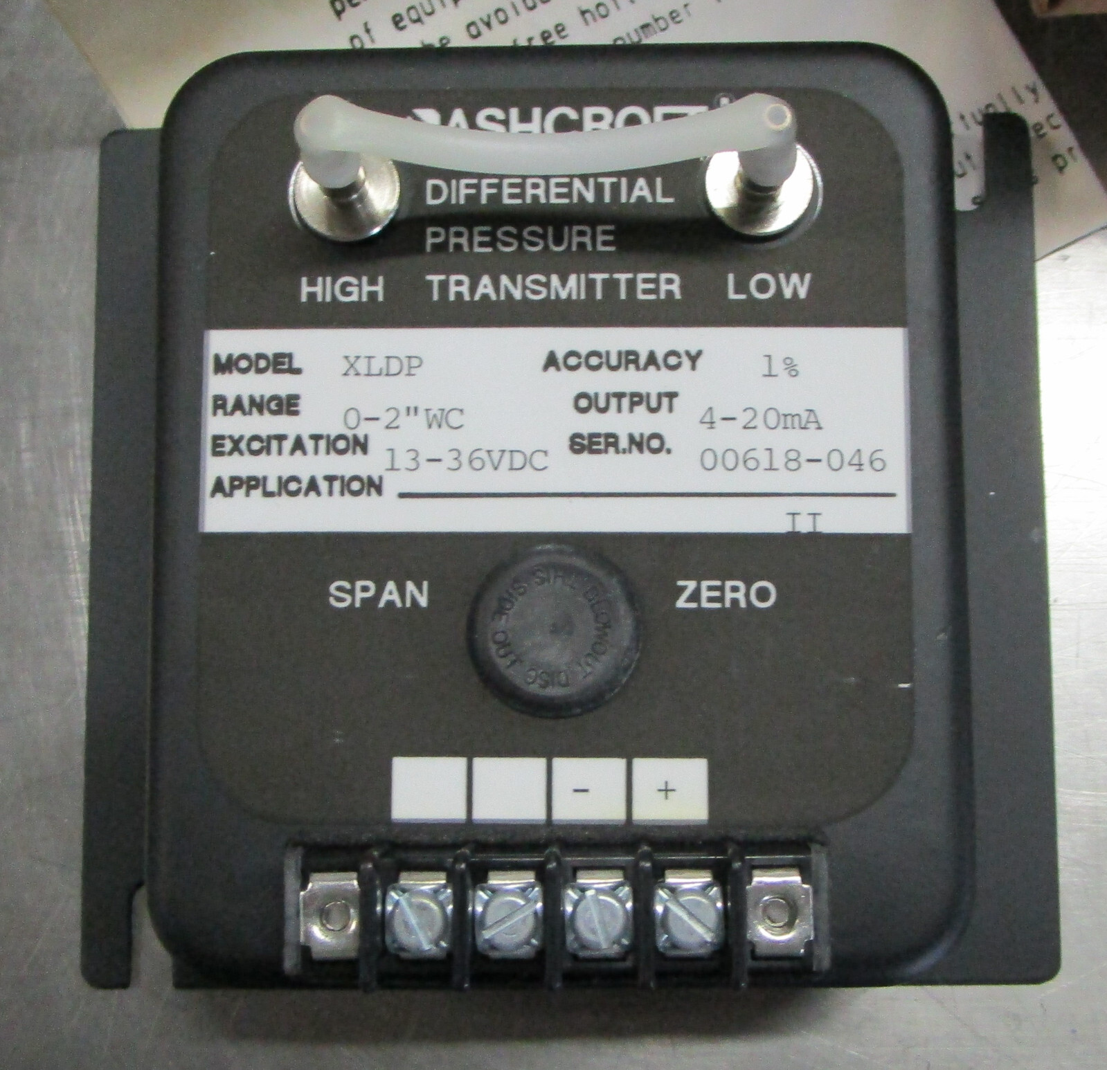 Ashcroft XLDP Differential Pressure Transmitter New Surplus