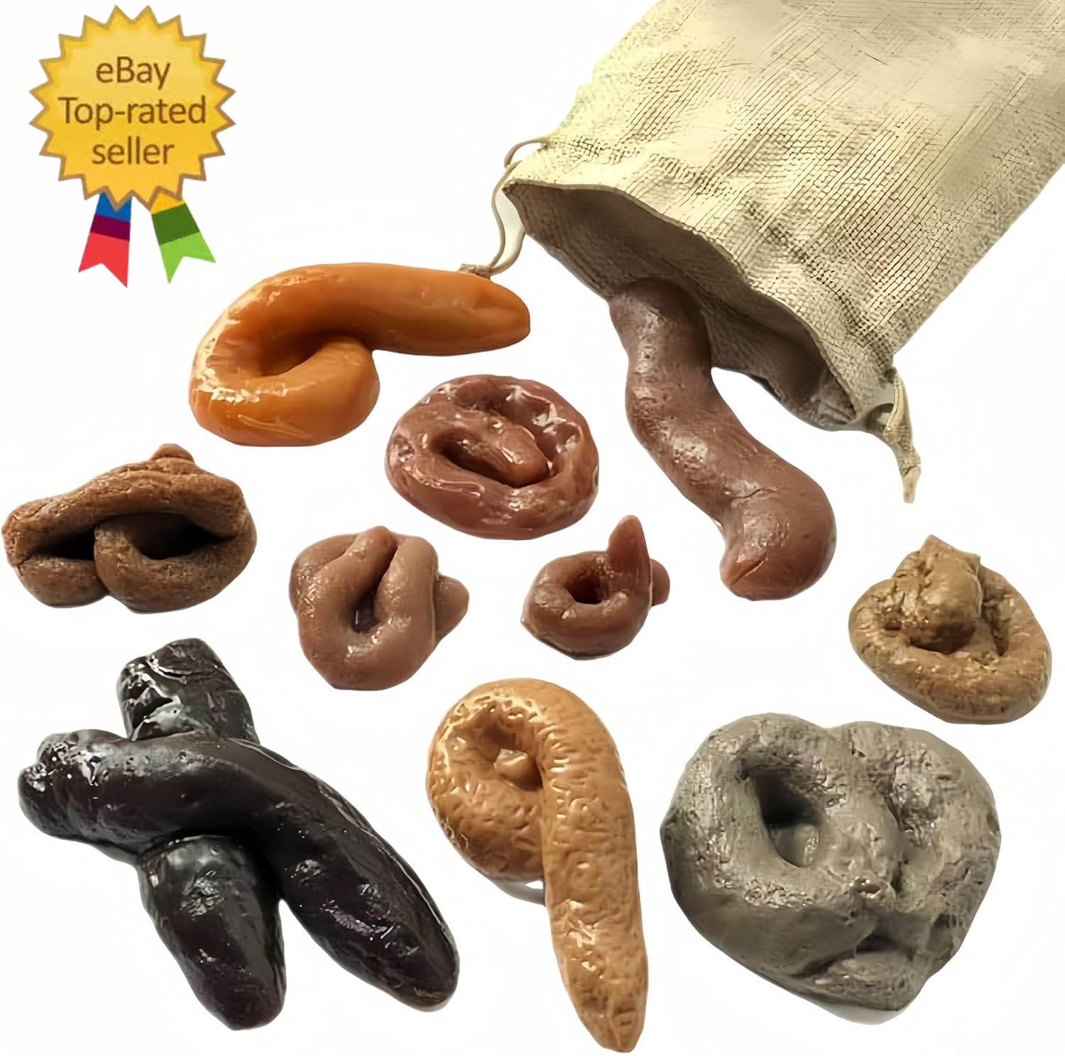 10 Pieces Fake Poo Realistic Fake Turd Prank Floating Poo, Fake Dog Poop Toys wi