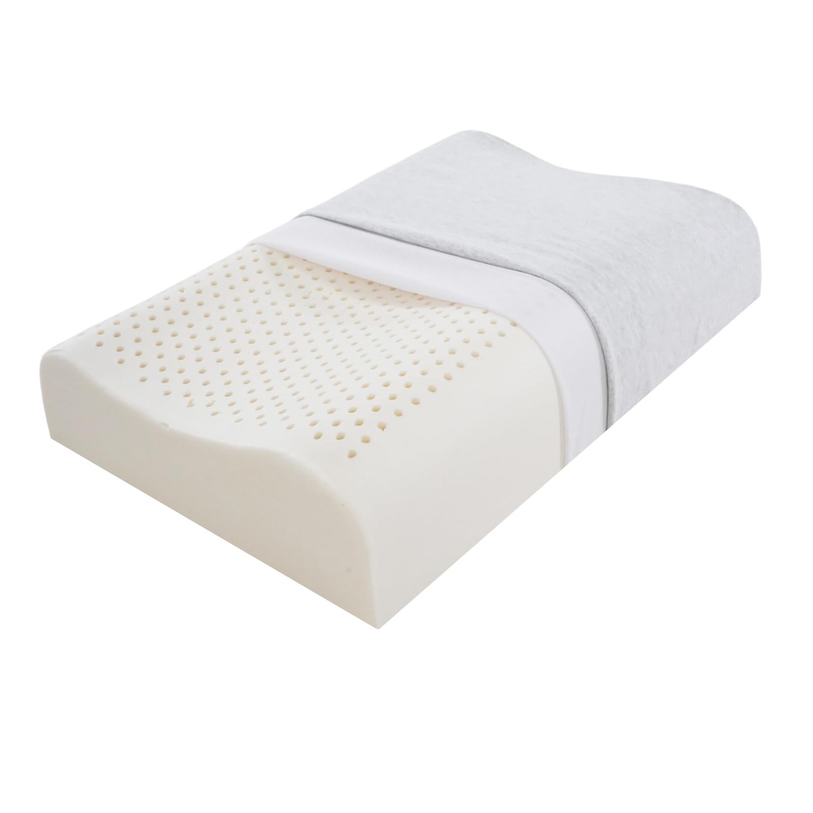 TIERSINI P002 Natural Latex Foam Contour Pillows Side Back Sleepers Neck Support