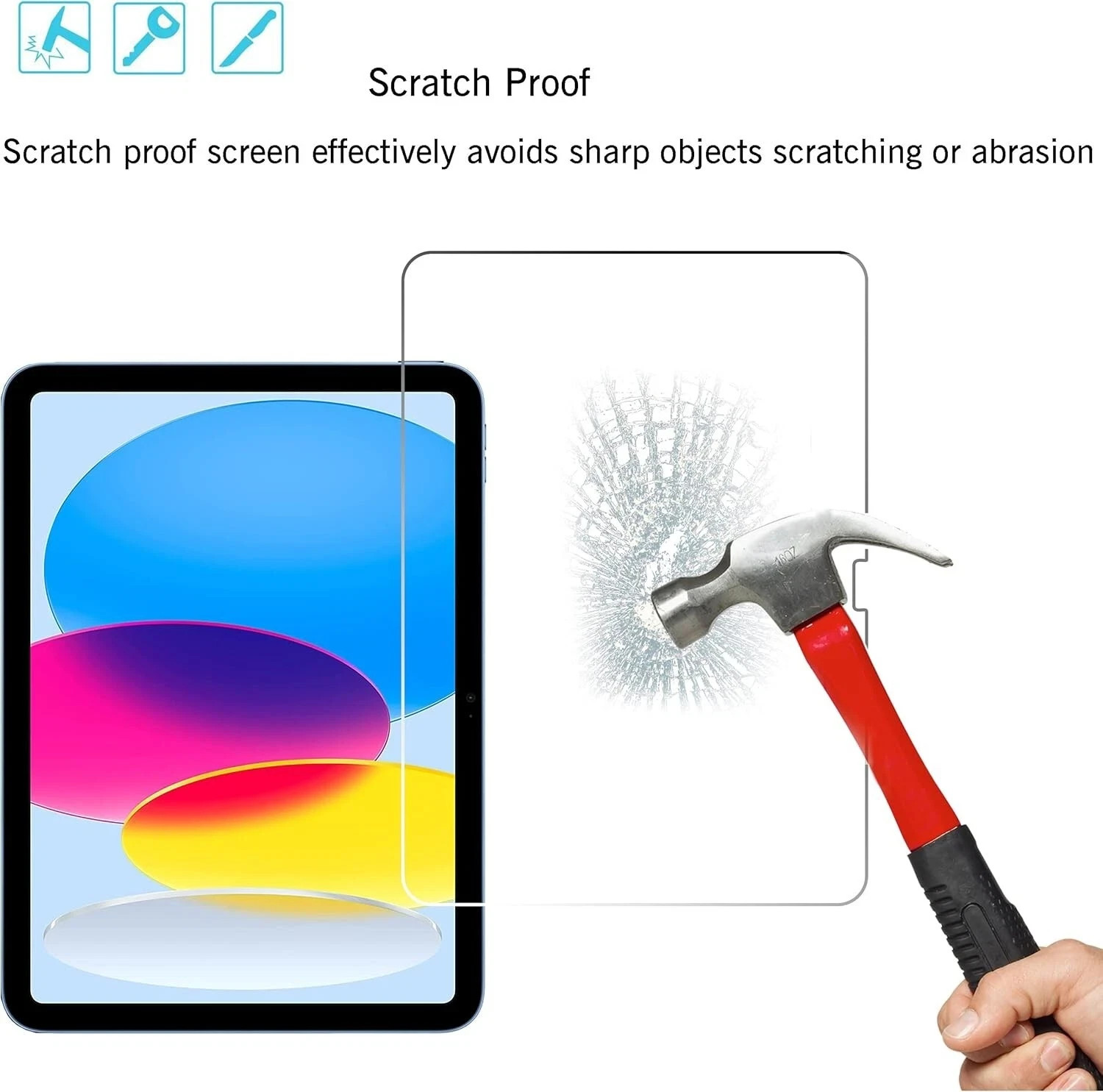 1-Pack Tempered Glass Screen Protector For iPad Pro 13" 12.9" 11" 7/8/9/10th Gen