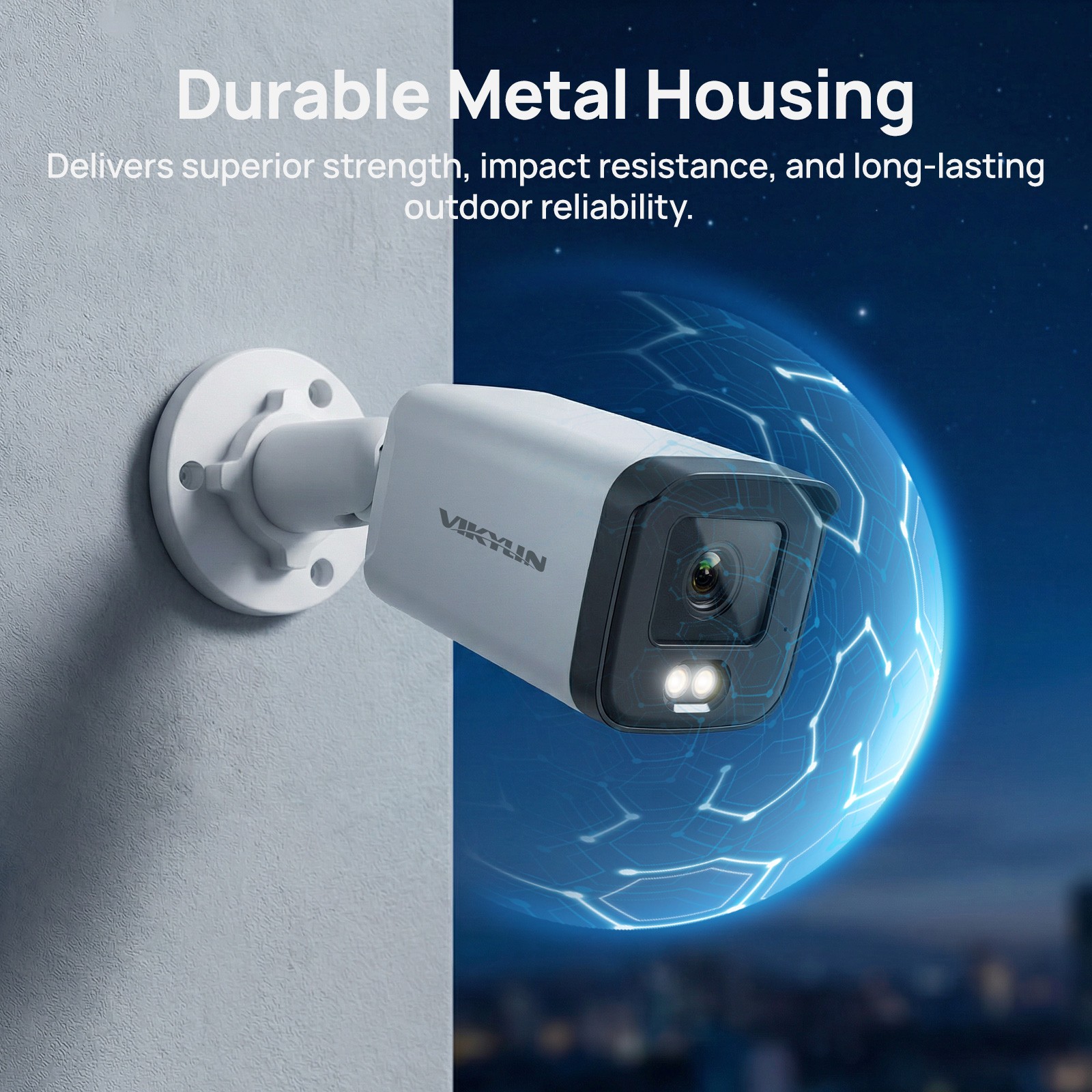 VIKYLIN 5MP Full Color POE Security Camera Built-in MIC Speaker Motion Detection