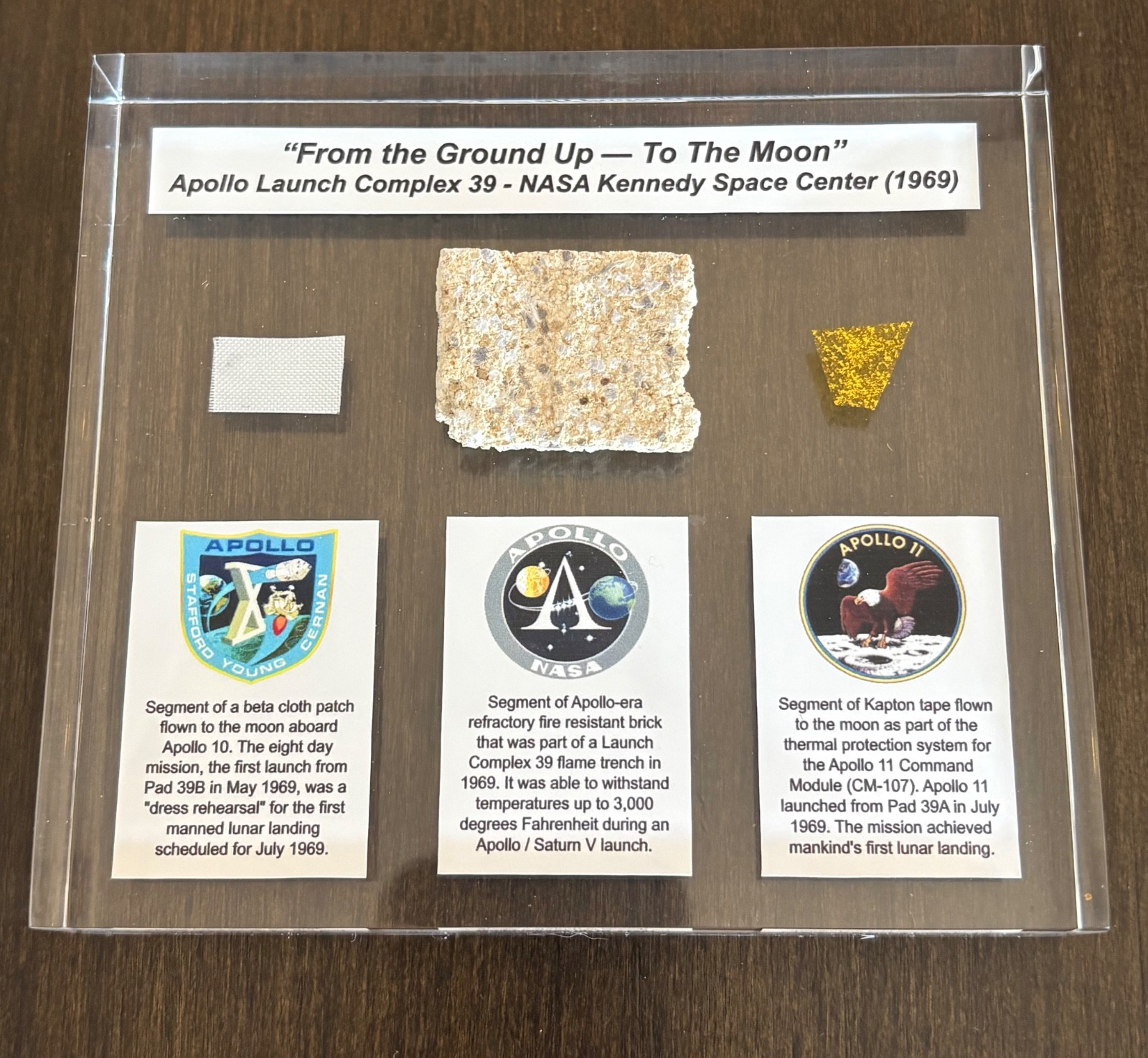 APOLLO LAUNCH COMPLEX 39 Flown Artifacts /69 NASA KENNEDY SPACE CENTER (1969)