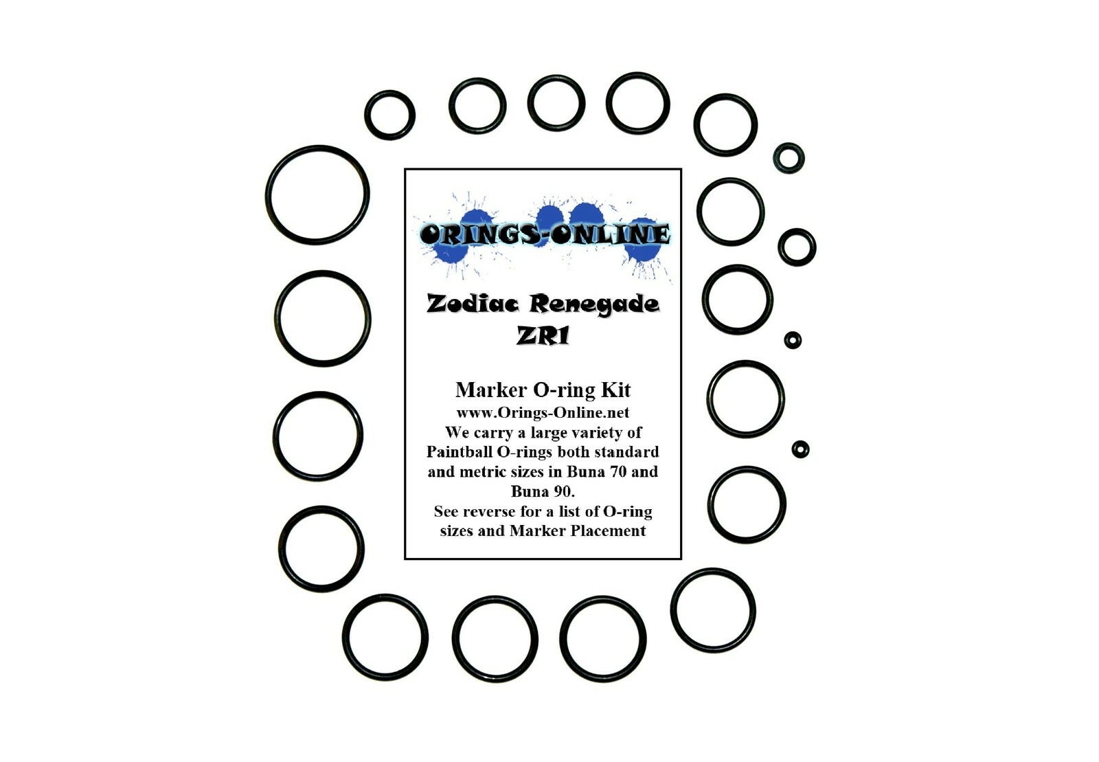 Zodiac Renegade ZR-1 ZR1 Paintball Marker O-ring Oring Kit x 4 rebuilds / kits