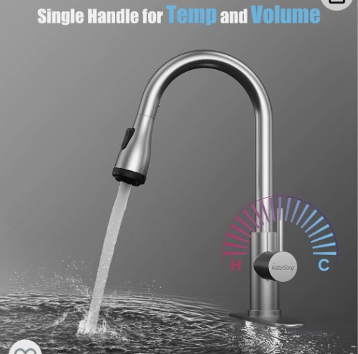 WaterSong Touchless Kitchen Faucet Sink w/ Smart Sensor - Scratch & Dent