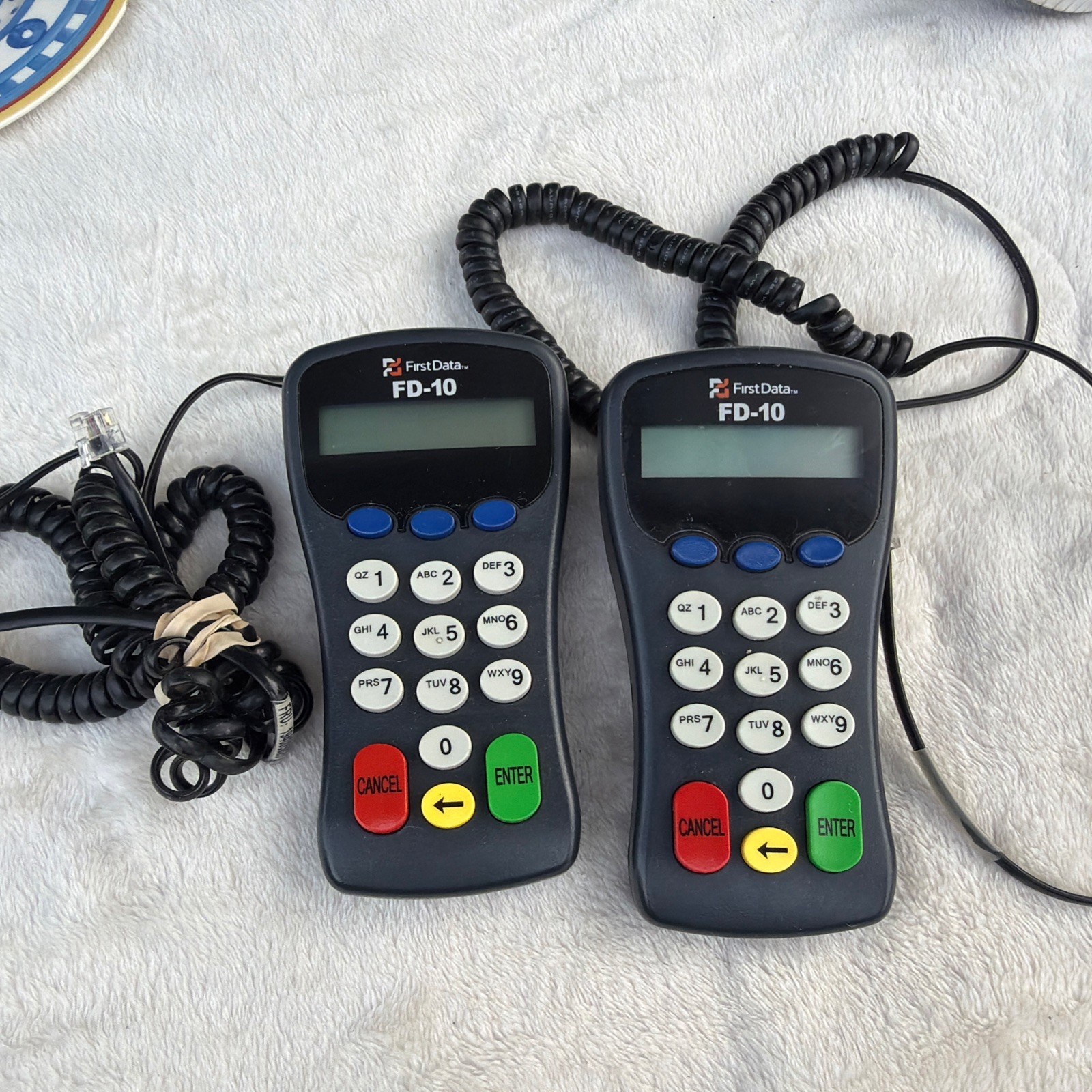 Pair Of First Data Fd-10 Debit Credit Card  Pin Pads 8001 PCI Terminals