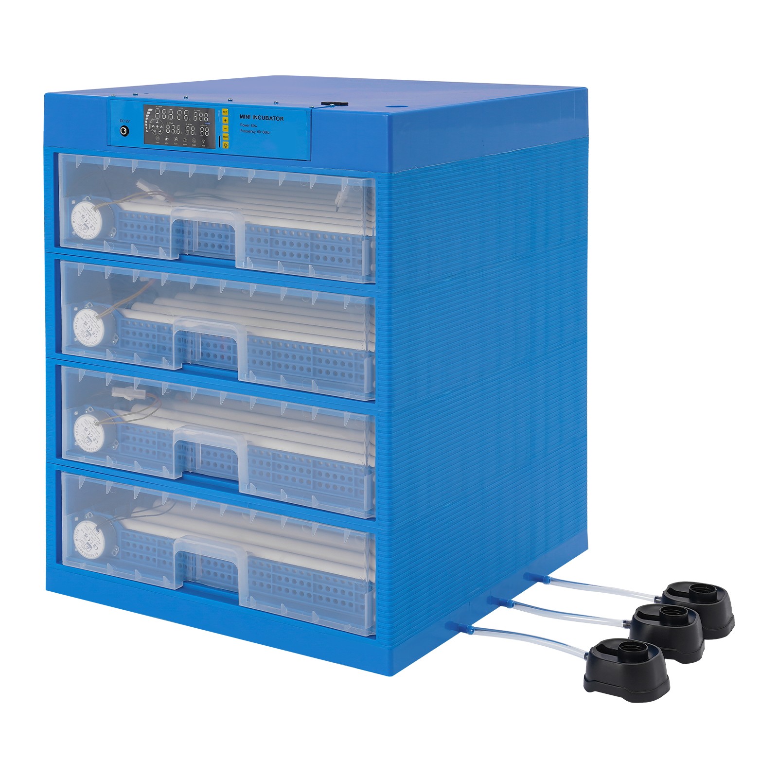 Automatic Egg Incubator 256 Eggs Blue Digital LED 110V 12V Poultry Hatcher
