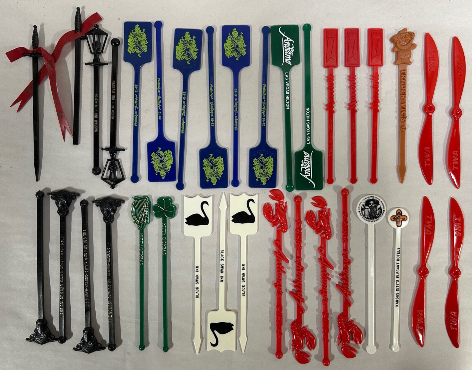 Lot Of Vintage Mixed Swizzle Stir Sticks Bar Drink Stirrers (A5)
